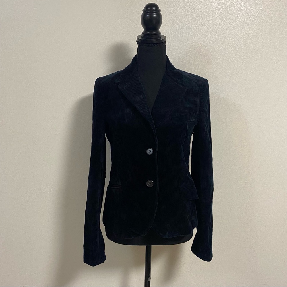 Theory Blazer Women’s Size 10 Black corduroy structured Blazer lined